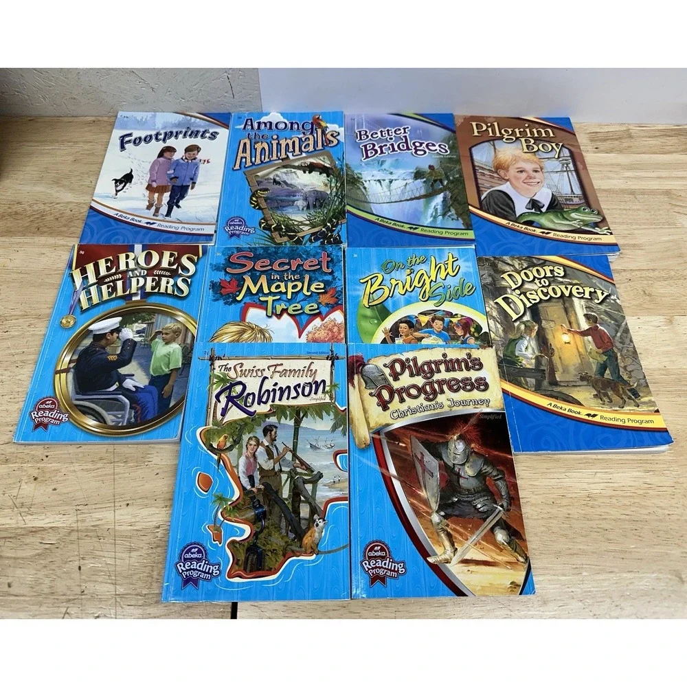 Abeka 3rd Grade Reading Set 10 Readers, pilgrims progress, Maple, Heroes